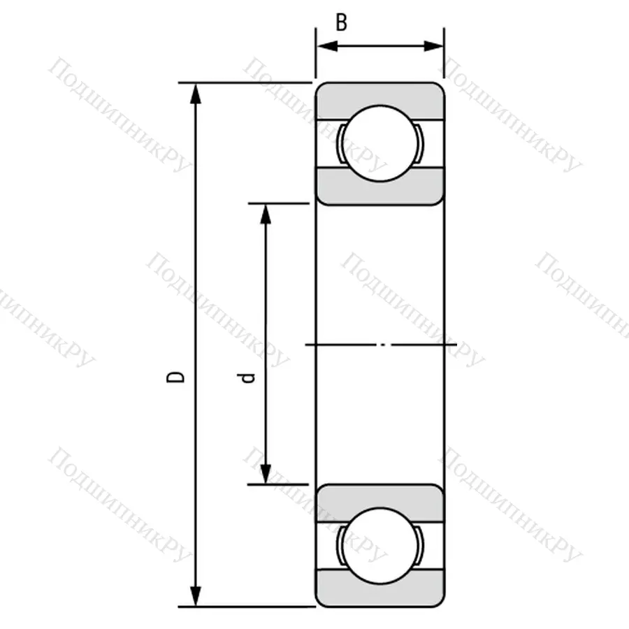 Модификация подшипника 6-710Д размер 50x80x11 от производителя  ГПЗ-2