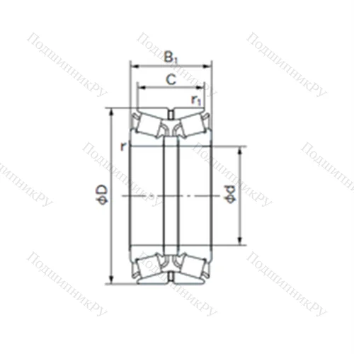 Подшипник роликовый радиально-упорный 320KBE 131