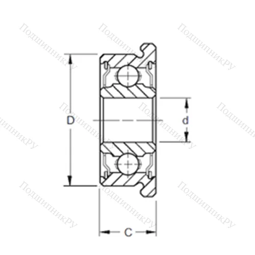 Подшипник шариковый радиальный F 61905-2RS