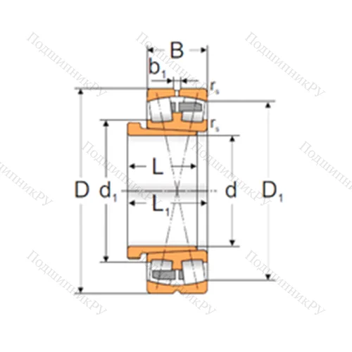 Подшипник роликовый радиальный самоцентрирующийся 22248 ACKMW 33+AH 2248