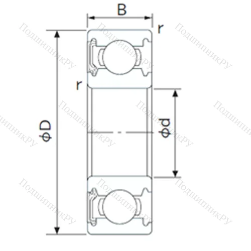 Подшипник шариковый радиальный 6904NKE