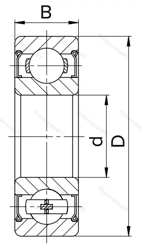 Миниатюрный шариковый подшипник 80027 (627 ZZ) в Пензе