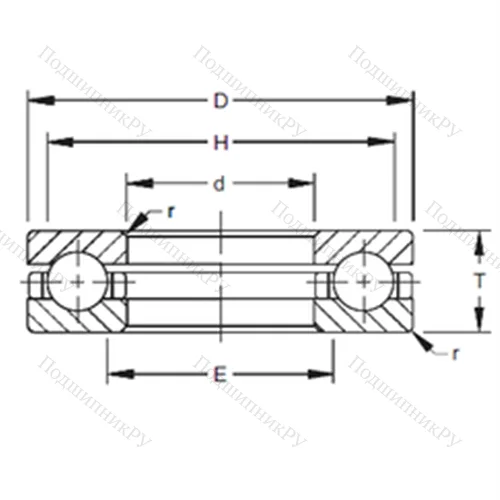 Подшипник шариковый упорный 52TVB 253