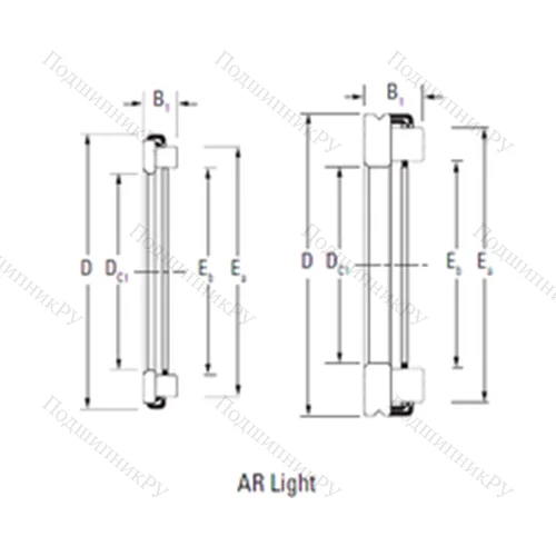 Подшипник игольчатый упорный AR 10 80 105,4