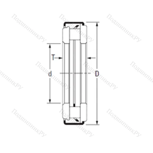 Подшипник игольчатый упорный ARZ 10 25 43