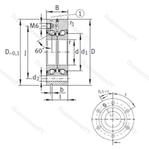 Подшипник шариковый упорно-радиальный ZKLF 50115-2RS-PE