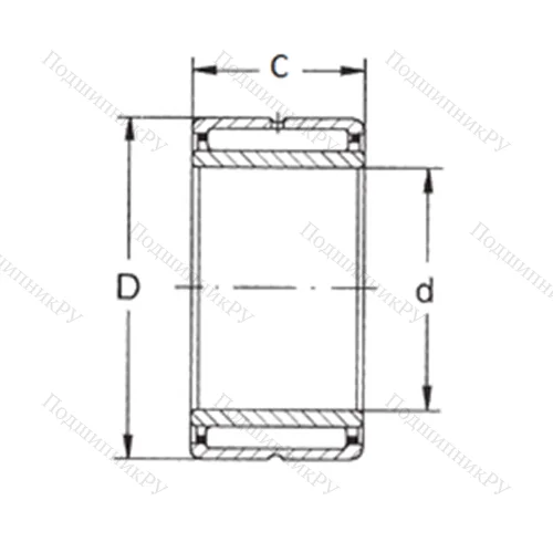 Подшипник игольчатый радиальный NKI 42/35 от производителя  FBJ