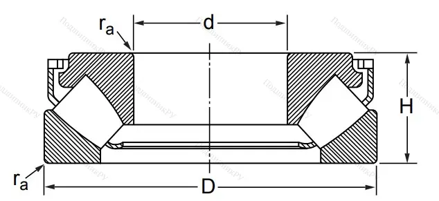 Упорный роликовый подшипник 29415 M (9039415 Л ГОСТ)