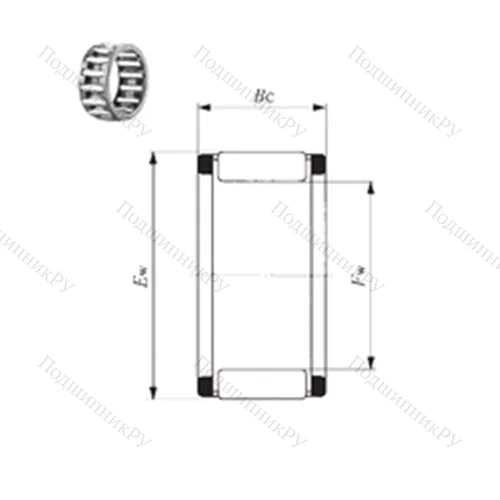 Подшипник игольчатый радиальный KT 232913 EG