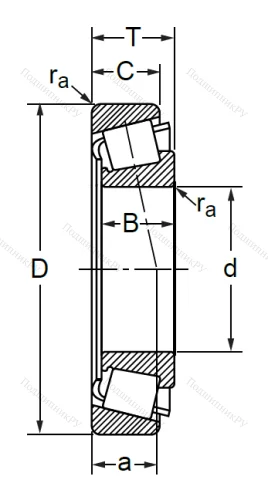 Конический роликовый подшипник 3007114 (33014) в Пензе