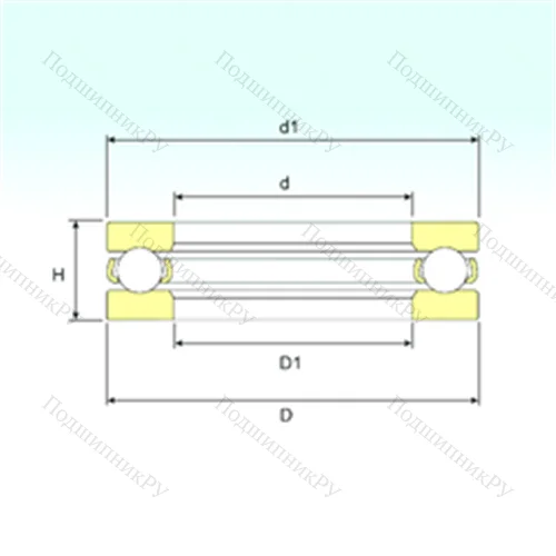 Подшипник шариковый упорный 51260 M