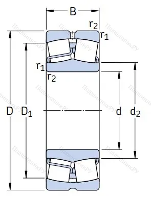 Сферический роликовый подшипник 22324 CC/W 33