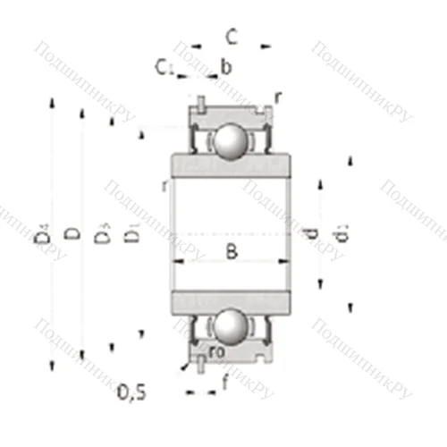 Подшипник шариковый радиальный BB 1-3255