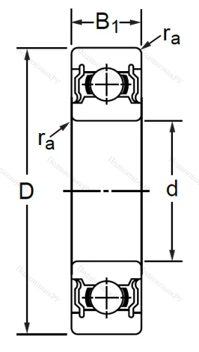 Дюймовый шариковый подшипник RLS 4 2RS (LJ 1/2-2RS) в Пензе