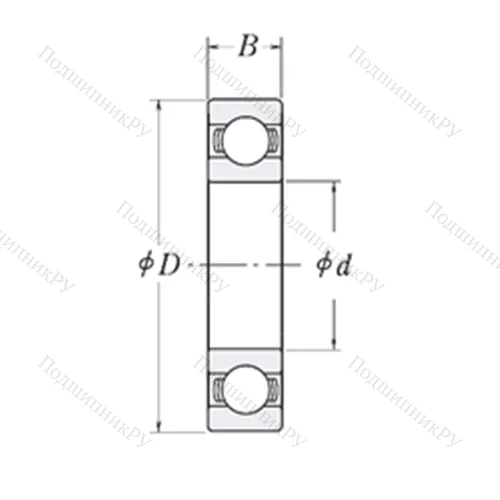 Подшипник шариковый радиальный XLJ 4.1/4