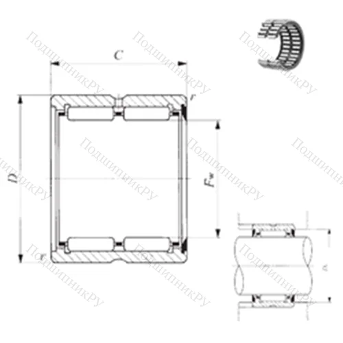 Подшипник игольчатый радиальный RNA 6919U