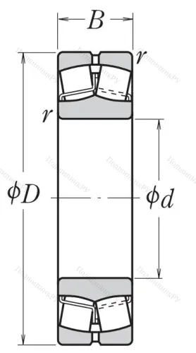 Сферический роликовый подшипник 22220 EAE 4 от производителя  NSK