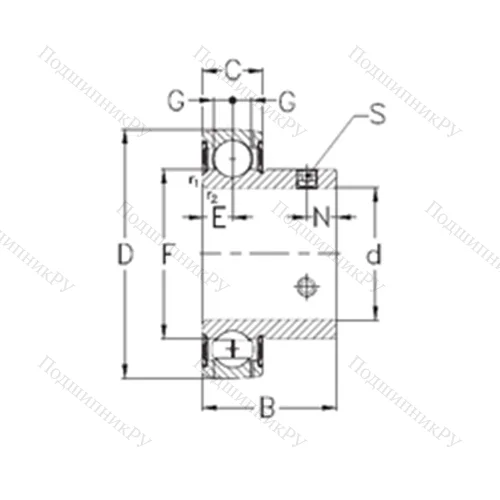 Подшипник шариковый радиальный GAY 50-NPPB
