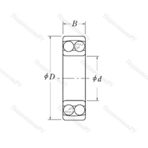 Подшипник шариковый радиальный самоцентрирующийся NLJ 1.5/8