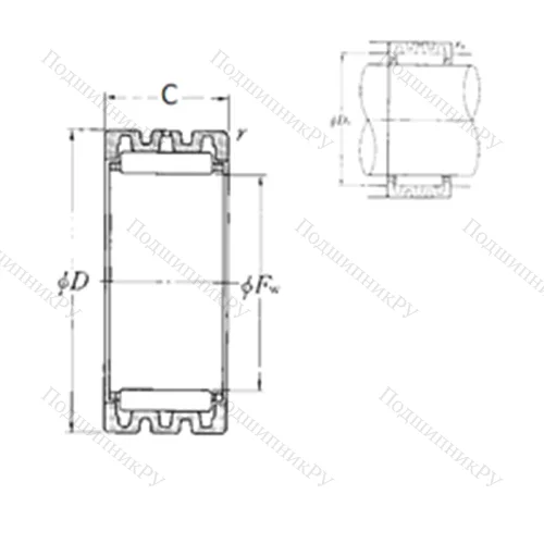 Подшипник игольчатый радиальный RNA 4915S