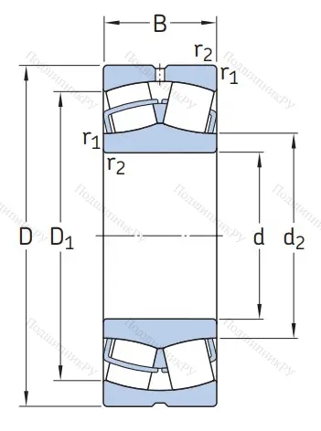 Сферический роликовый подшипник BS 2-2211-2RS/VT 143 (BS 2-2211-2RS/VT 143)