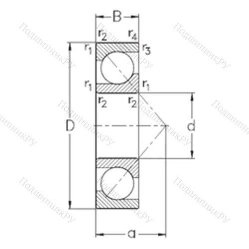 Подшипник шариковый радиально-упорный 7232-BCB-MP