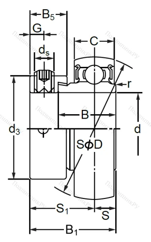 Корпусный подшипник SA 210 (AEL 210) в Пензе