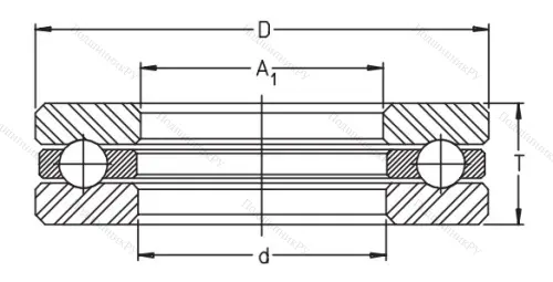 Упорный шариковый подшипник 51106 от производителя  FAG