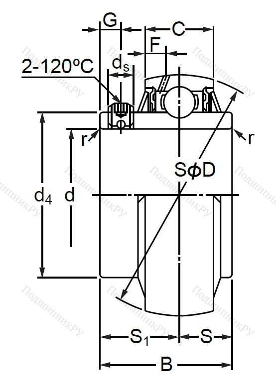 Корпусный подшипник MUC 207 в Пензе