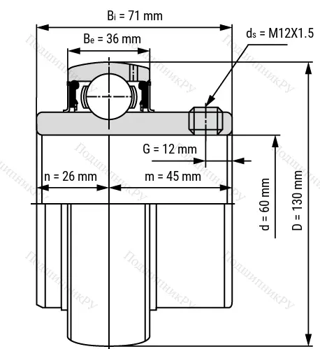 Корпусный подшипник RB 206CIL в Пензе