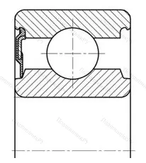 Модификация подшипника 6-20803 размер 17x47x15,5 от производителя  ГПЗ-1
