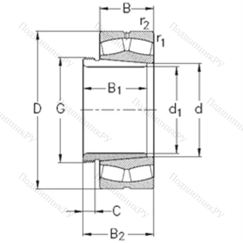 Подшипник роликовый радиальный самоцентрирующийся 22232-E-K-W 33+AH 3132