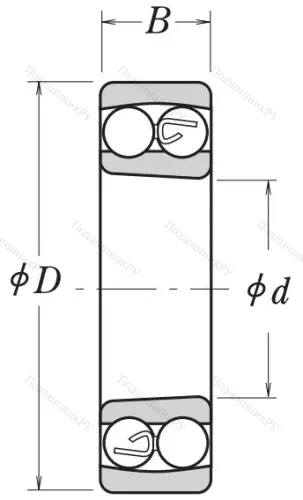 Двухрядный шариковый подшипник 1215 K в Пензе