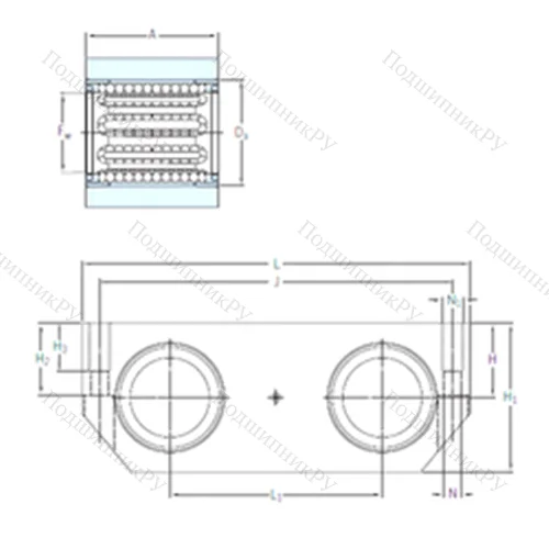 Подшипник шариковый линейный LTDR 20-2LS
