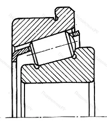 Подшипник  67228 (30228R) размер 140x250x45,75 от производителя  ГПЗ-12