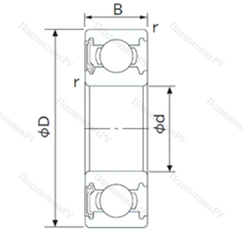 Подшипник шариковый радиальный 6304NSE
