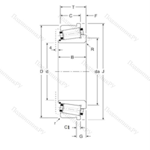 Подшипник роликовый радиально-упорный 281155X/281266XC