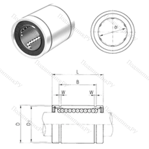 Подшипник шариковый линейный LM 20