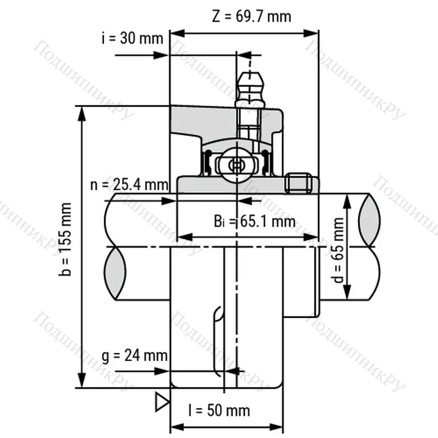 Подшипниковый узел SSUCFL 213 - Вал: 65 мм