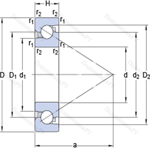 Прецизионные одинарные упорно-радиальные шарикоподшипники для винтовых передач BSA 201 C от производителя  SKF