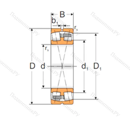 Подшипник роликовый радиальный самоцентрирующийся 23022 MBW 33