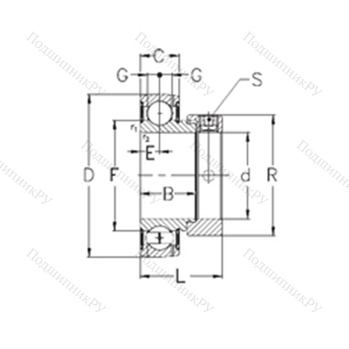 Подшипник шариковый радиальный RAE 17-NPPB