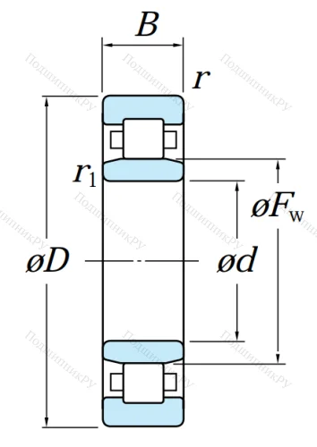 Цилиндрический роликовый подшипник 32209 КМ (NU 209) в Пензе Цилиндрический роликовый подшипник 32209 КМ (NU 209) в Пензе