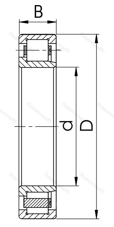 Цилиндрический роликовый подшипник 42516 Л (NJ 2216 M) в Пензе