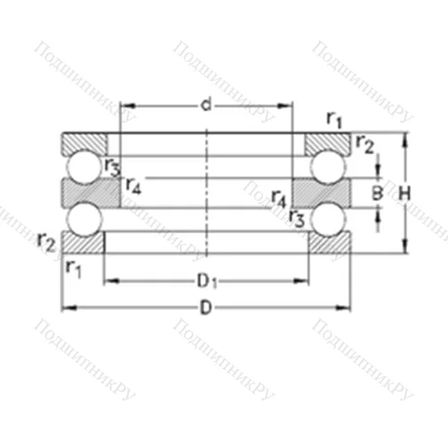 Подшипник шариковый упорный 52234-MP