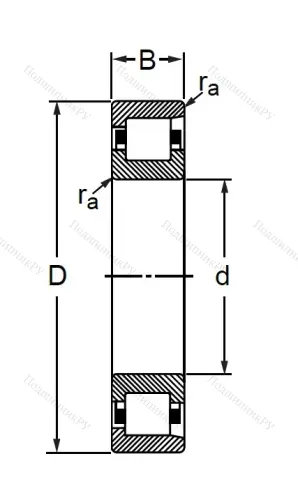 Цилиндрический роликовый подшипник 102211 (N 211 V) в Пензе