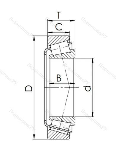 Конический роликовый подшипник 27312 (31312) в Пензе
