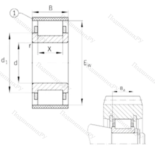 Подшипник роликовый радиальный RN 2230-E-MPBX