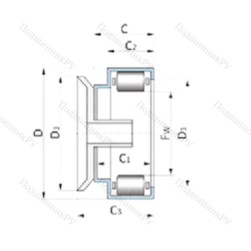 Подшипник игольчатый радиальный F-207727.3