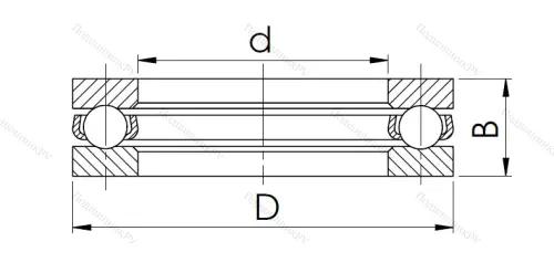 Упорный шариковый подшипник 8108 (51108) в Пензе
